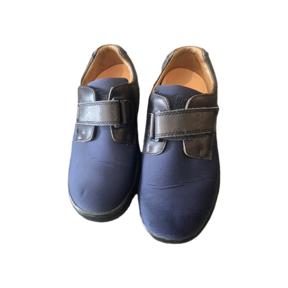Dr. Comfort Women's 7.5M Navy Mary Jane Comfort Diabetic Hook & Loop Shoes